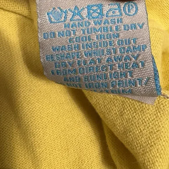 Boden Yellow Floral Applique Cardigan Cotton Sweater US 12 Spring Embellished - Picture 8 of 12